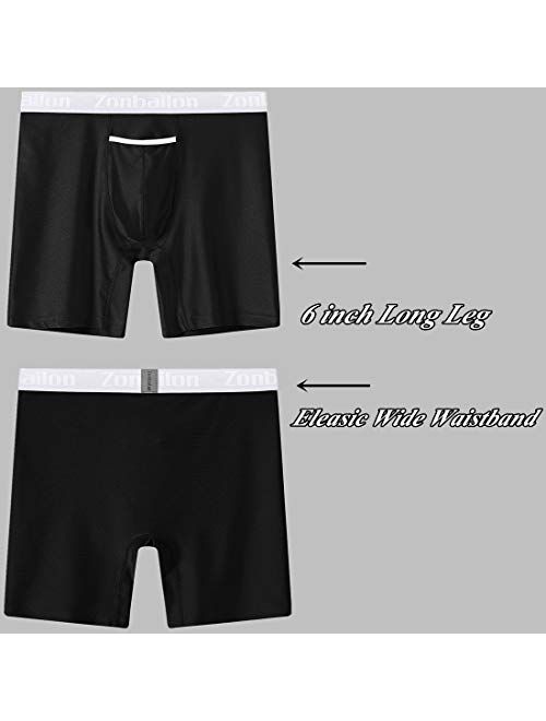 Buy Zonbailon Mens Bulge Enhancing Underwear Silk Long Leg Big And Tall Sexy Boxer Briefs With 0476