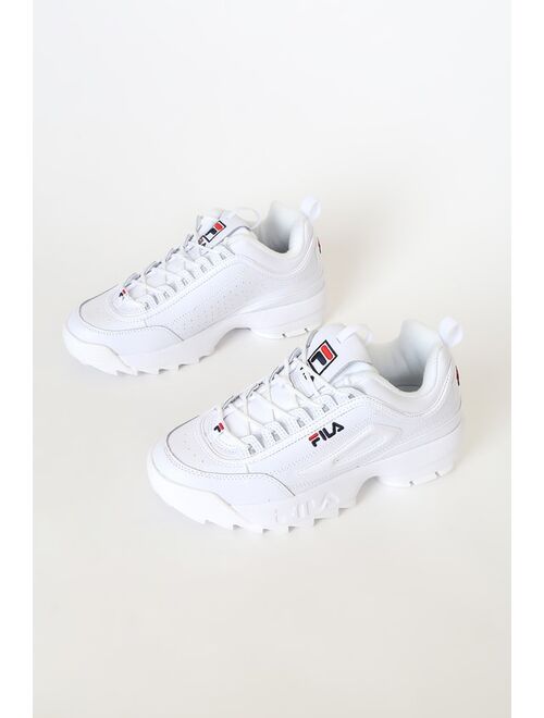 Fila Disruptor II Premium White Sneakers