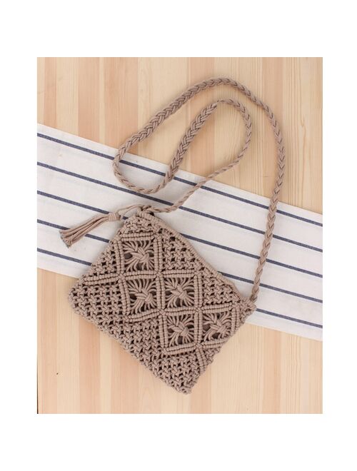 Women's Bohemian Style Straw Woven Day Clutches Bags Fashionable Simple Tassel Causal Handbag Vintage Beach Bag For Women Girl