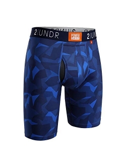 2UNDR Men's Power Shift 9" Ball Supporting Boxer Long Leg Underwear