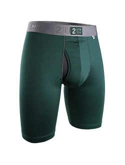 2UNDR Men's Power Shift 9" Ball Supporting Boxer Long Leg Underwear