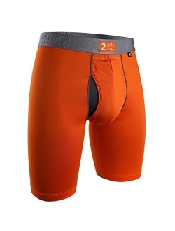 2UNDR Men's Power Shift 9" Ball Supporting Boxer Long Leg Underwear