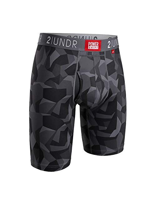 2UNDR Men's Power Shift 9" Ball Supporting Boxer Long Leg Underwear