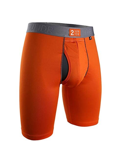 2UNDR Men's Power Shift 9" Ball Supporting Boxer Long Leg Underwear