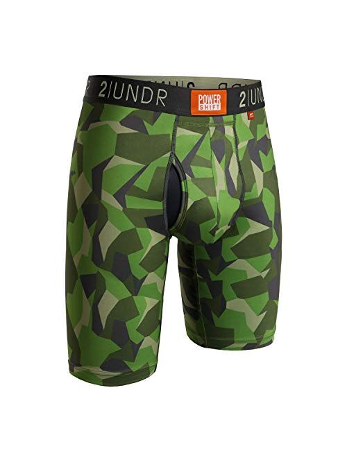 2UNDR Men's Power Shift 9" Ball Supporting Boxer Long Leg Underwear