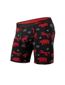 BN3TH Men's Classic Boxer Brief Prints Collection - Breathable Underwear with Three-Dimensional MyPakage Pouch Underwear