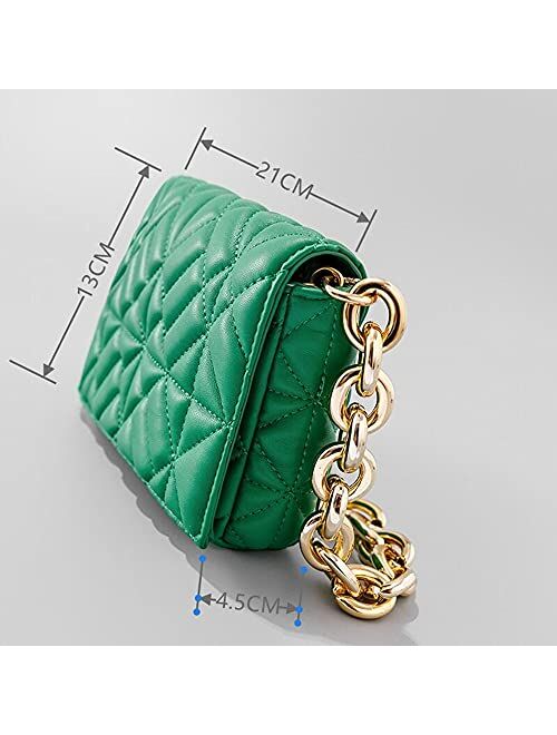 DFCV Women's Clutch Bag Wedding Clutch Bag Chain Shoulder Strap Cross Body Bag for Weddings Dance Parties and Important Occasions（Green）