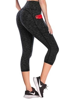 Ewedoos Lift Leggings with Pockets for Women High Waisted Yoga Pants for Women Workout Capri Leggings for Women