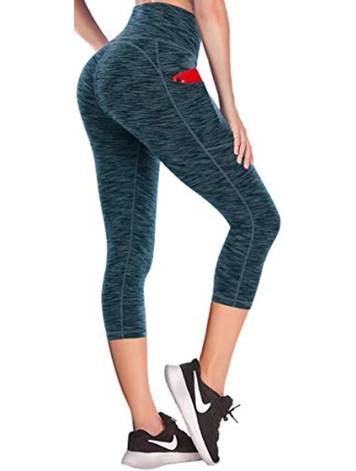 Ewedoos Lift Leggings with Pockets for Women High Waisted Yoga Pants for Women Workout Capri Leggings for Women