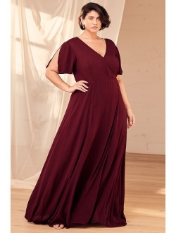 Heart of Marigold Black Wrap Maxi Dress