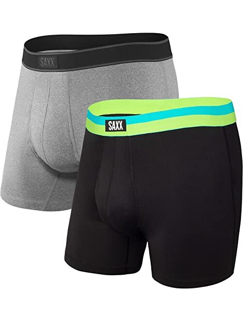 Saxx Sport Mesh BallPark Pouch Support Boxer Brief Fly 2-Pack