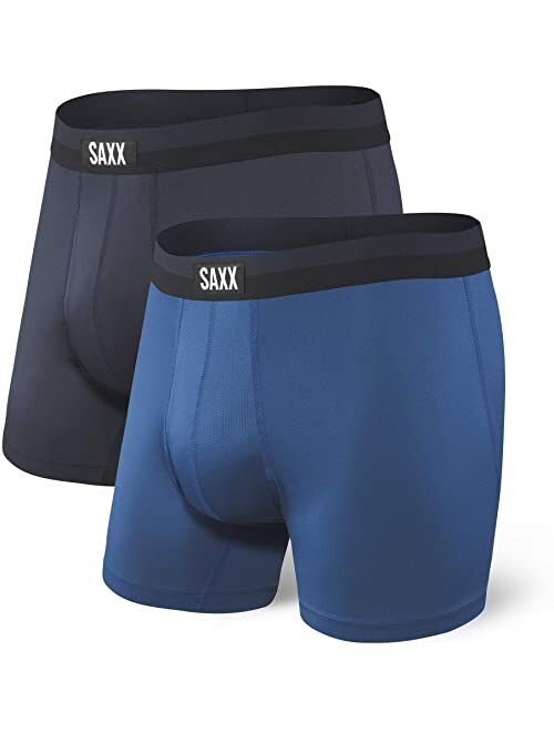 Saxx Sport Mesh BallPark Pouch Support Boxer Brief Fly 2-Pack