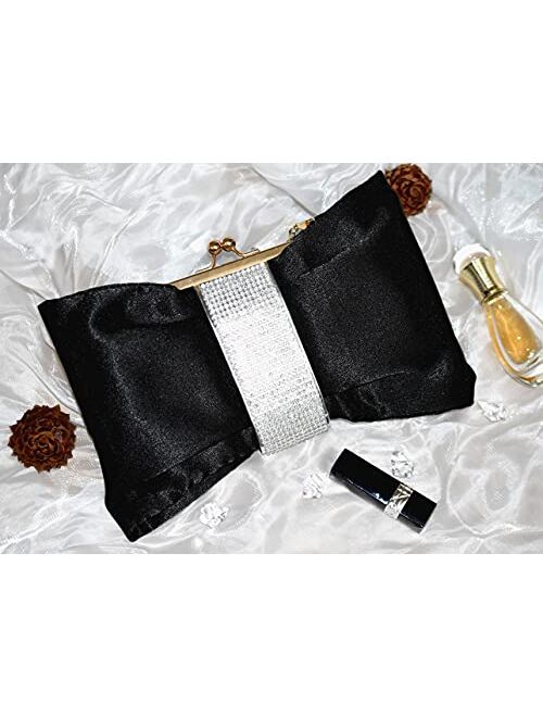 Evening Bag Clutch Purses for Women, Bling Rhinestone Side Purse Evening Party Clutches Wedding Purses Bridal Dating Handbag