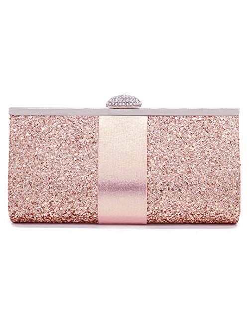 Naimo Bling Shiny Rhinestone Wedding Evening Party Clutch Handbag Purse