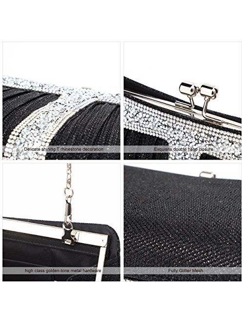 Rhinestone Clutch Purses for Women Purses and Handbags Formal Wedding Party Prom Purse Money Bags