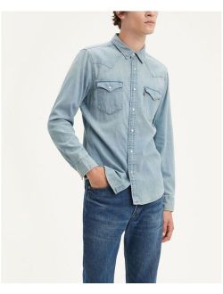 Men's Classic Clean Standard Fit Denim Western Shirt