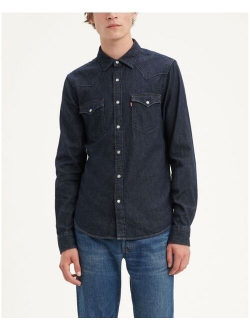 Men's Classic Clean Standard Fit Denim Western Shirt