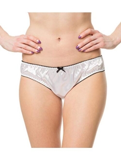 Women's Lingerie Frilly Bikini Briefs Knickers Satin Panties