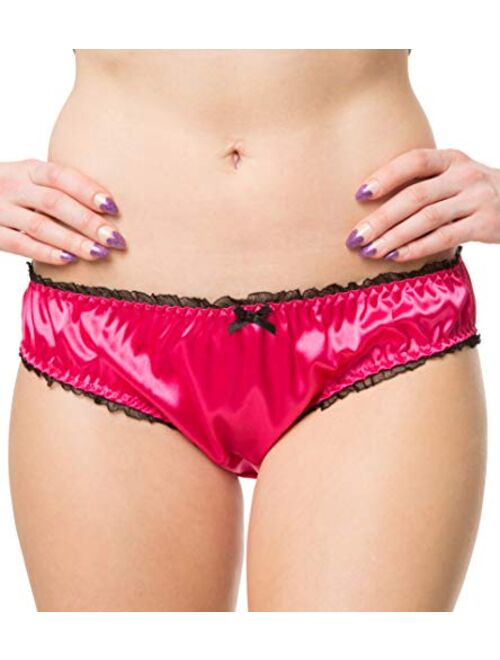 Satini Women's Tanga Bikini Lingerie Briefs Panties Satin Knickers