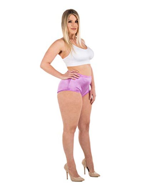 Barbra Women's Multi-Pack Silk Satin Bikini Panties | Assorted Colors |  Small to Plus Size