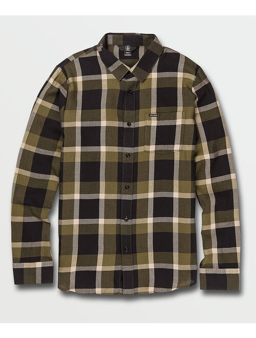 Volcom Black & Green Plaid Curwin Button-Up - Men