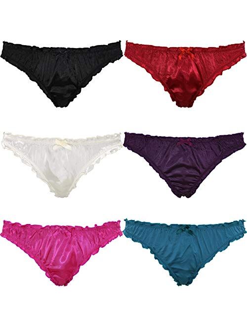 Buy Curve Muse Sexy Comfy Women’s Satin Thong Panties Strings Underwear ...