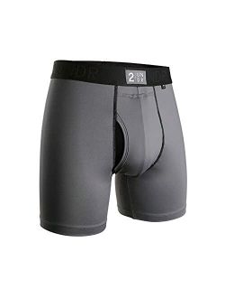 2UNDR Men's Power Shift 6" BallPark Pouch Support Boxer Brief Underwear