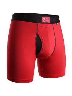 2UNDR Men's Power Shift 6" BallPark Pouch Support Boxer Brief Underwear