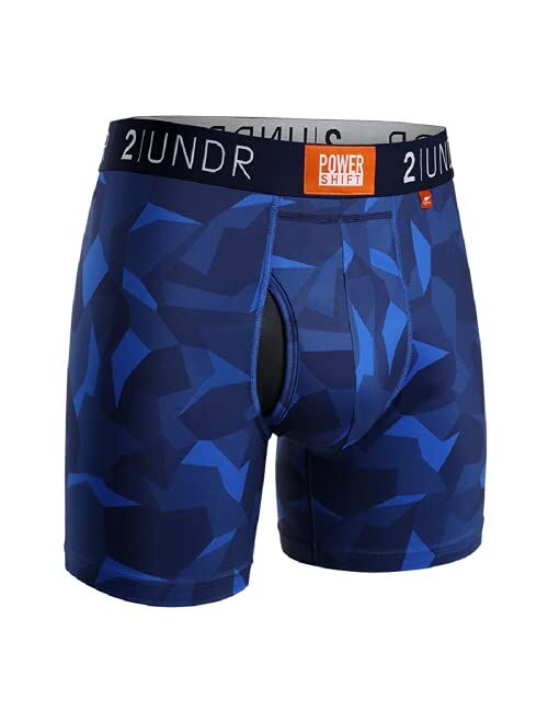 2UNDR Men's Power Shift 6" BallPark Pouch Support Boxer Brief Underwear