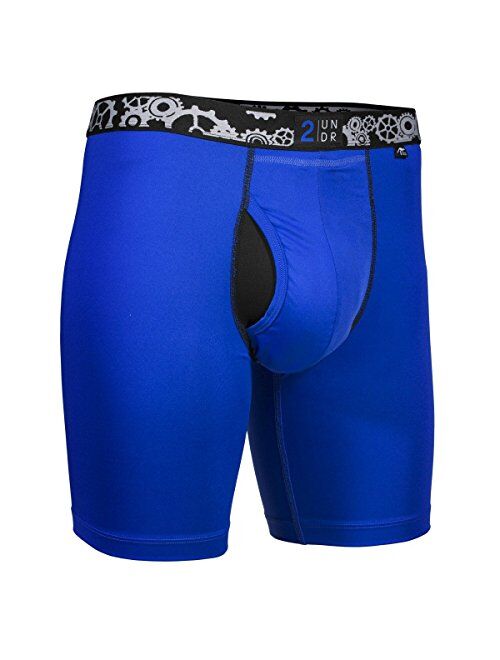 2UNDR Men's Gear Shift Performance 9" Ball Supporting Boxer Long Leg Underwear