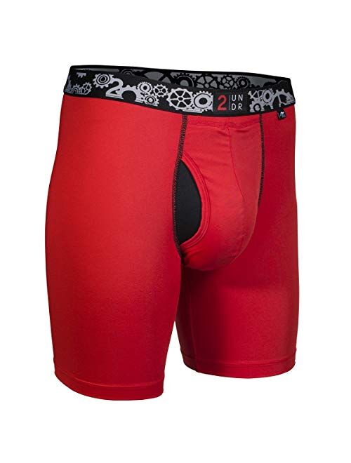 2UNDR Men's Gear Shift Performance 9" Ball Supporting Boxer Long Leg Underwear