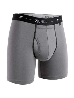 2UNDR Men's Day Shift 6" Ball Supporting Boxer Brief Underwear