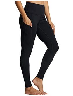 ZUTY Fleece Lined Leggings Women Winter Thermal Insulated Leggings with Pockets High Waisted Workout Yoga Pants