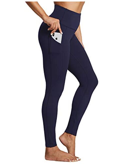 ZUTY Fleece Lined Leggings Women Winter Thermal Insulated Leggings with Pockets High Waisted Workout Yoga Pants