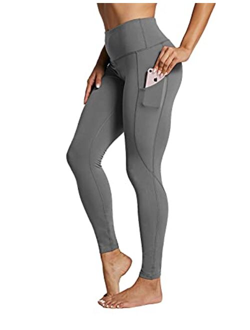 ZUTY Fleece Lined Leggings Women Winter Thermal Insulated Leggings with Pockets High Waisted Workout Yoga Pants