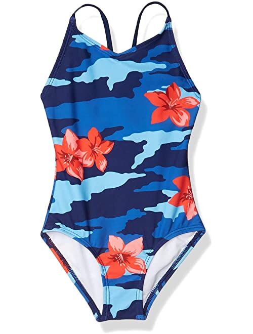 Kanu Surf Daisy Beach Sport One-Piece Swimsuit (Big Kids)