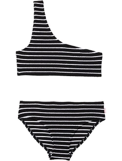 Sailor Stripe One Shoulder Tankini Swim Set (Big Kids)