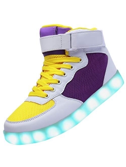 Odema Unisex LED Shoes High Top Light Up Sneakers for Women Men Girls Boys Size4.5-13