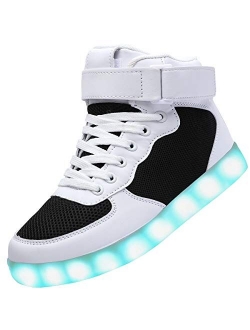 Odema Unisex LED Shoes High Top Light Up Sneakers for Women Men Girls Boys Size4.5-13