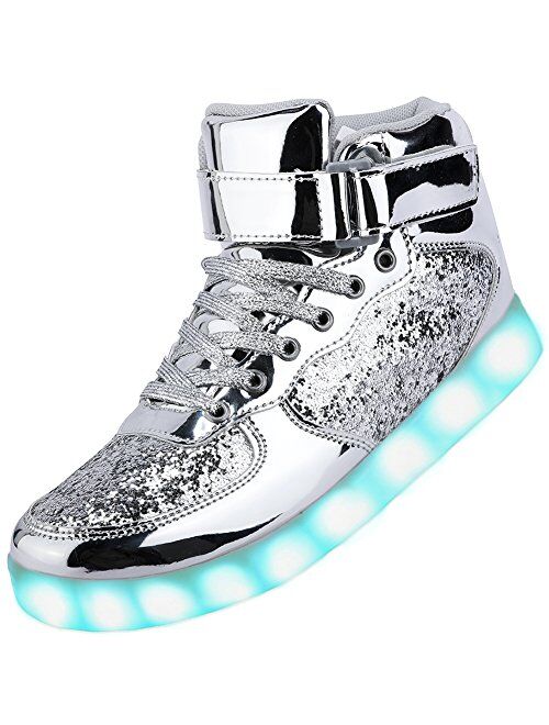 Odema Unisex LED Shoes High Top Light Up Sneakers for Women Men Girls Boys Size4.5-13