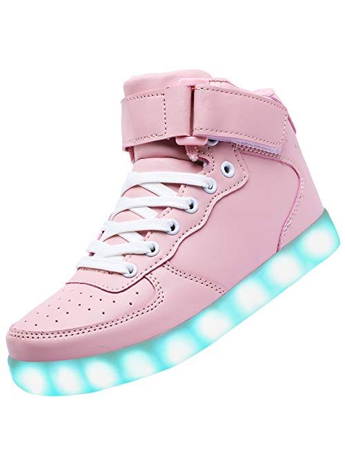 Odema Unisex LED Shoes High Top Light Up Sneakers for Women Men Girls Boys Size4.5-13