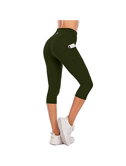 Steppe Naked Feeling High Waisted Yoga Pants Women's Workout Capris Leggings with Pockets