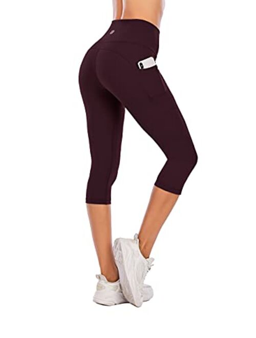 Steppe Naked Feeling High Waisted Yoga Pants Women's Workout Capris Leggings with Pockets