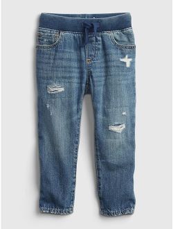 Toddler Pull-On Slim Jeans with Washwell