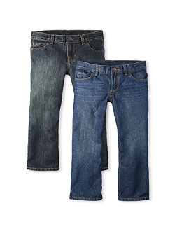 boys Basic Bootcut Jeans, Pierce Wash, 4