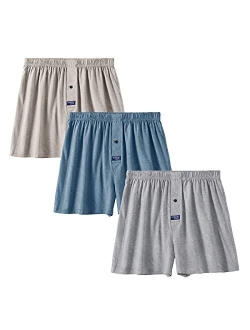 Men's Boxer Short 3-Pack Bamboo Boxers for Men Classic Relaxed Fit Stretch Short