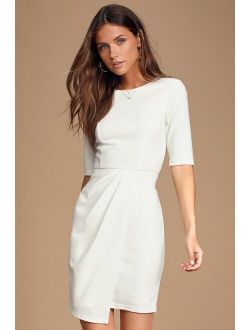 Westwood White Half Sleeve Sheath Dress