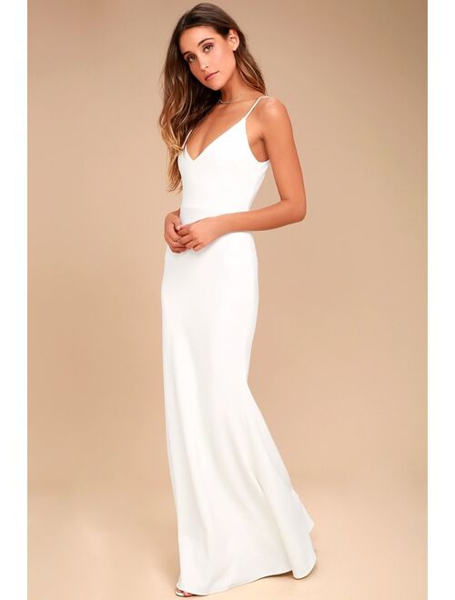 Lulus Infinite Glory White Maxi Dress