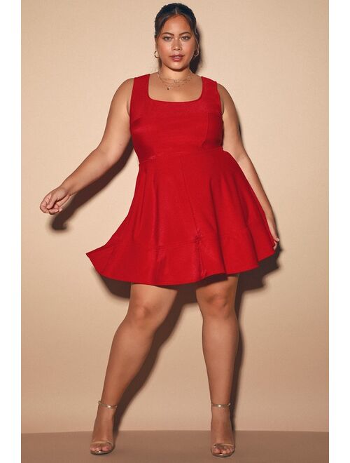 Lulus Home Before Daylight Red Dress