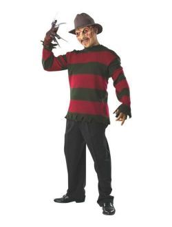 BuySeasons Men's Deluxe Freddy Sweater With Mask Adult Costume